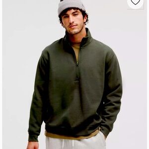 Lululemon men’s large Steady State Half Zip; brown; new!